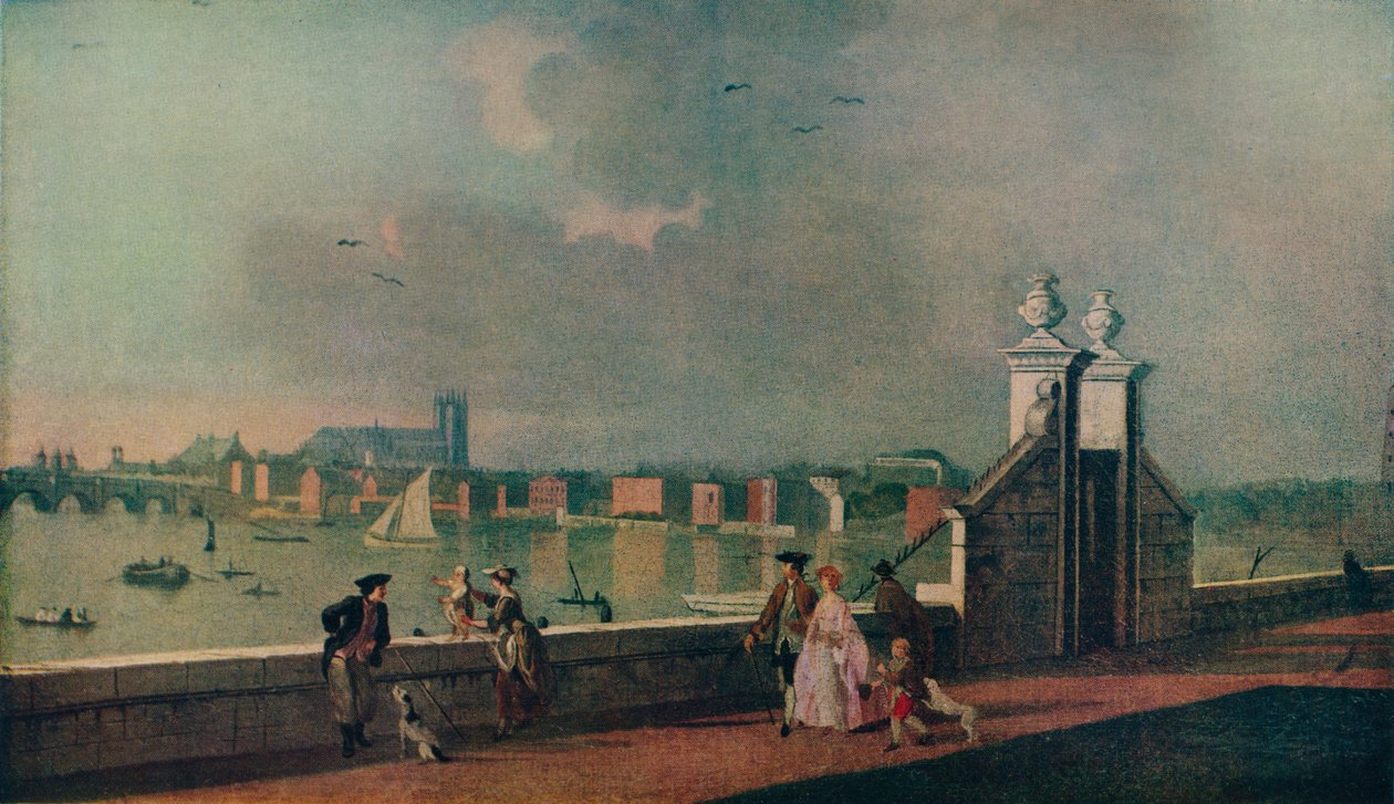 Utsikt fra terrassen til Old Somerset House, c1770 av Paul Sandby