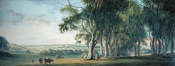 Utsikt over Windsor, fra Snow Hill i Great Park av Paul Sandby