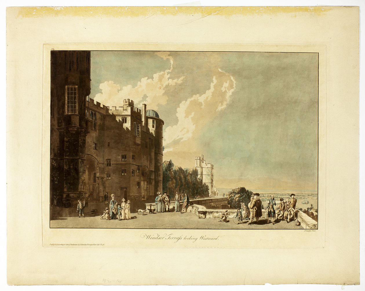Windsor terrasse ser vestover av Paul Sandby
