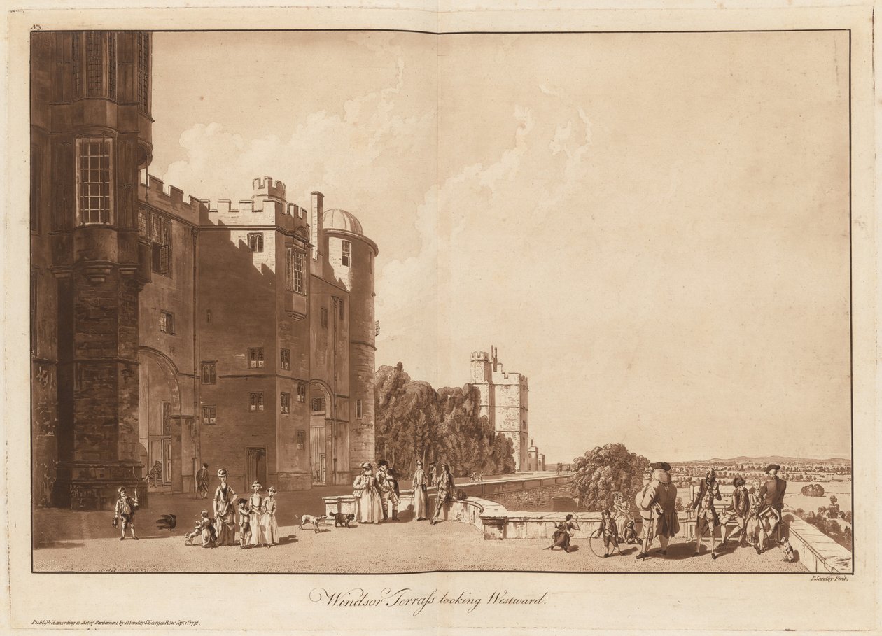 Windsor Terrasse ser vestover av Paul Sandby