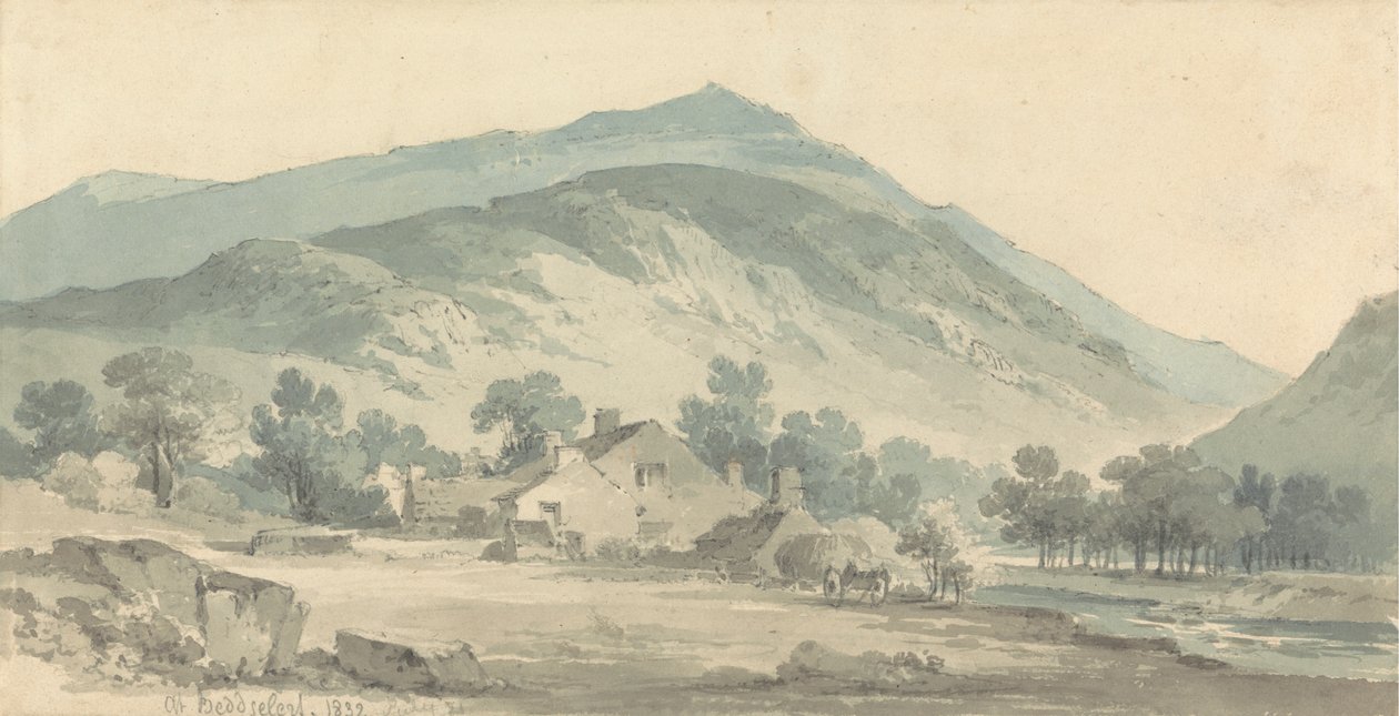 Landskap ved Beddgelert, Nord-Wales av Paul Sandby Munn