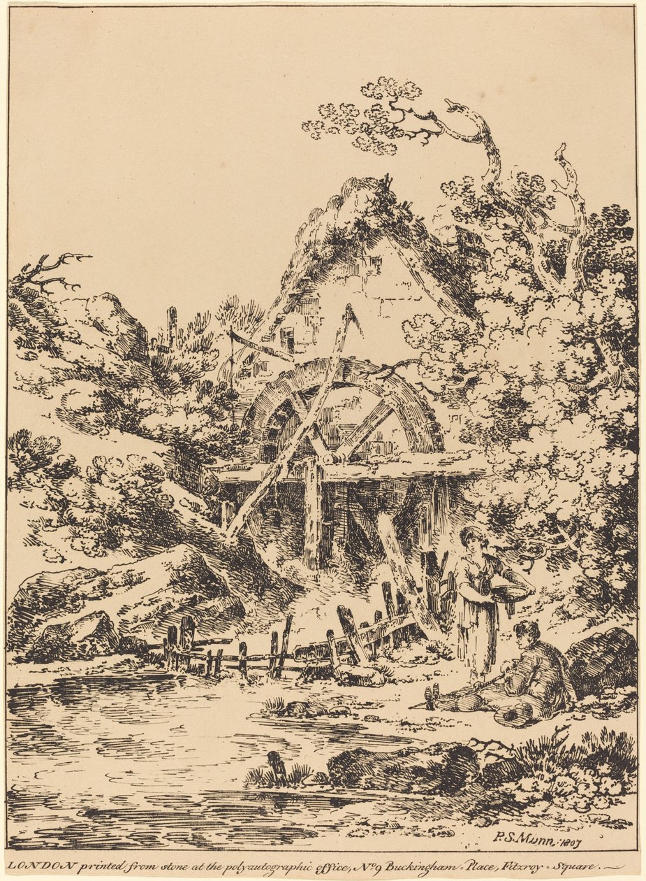 Gammel vannmølle av Paul Sandby Munn
