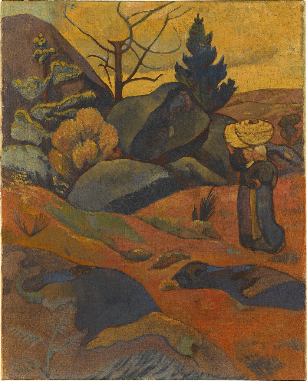 Felsen von Huelgoat av Paul Sérusier