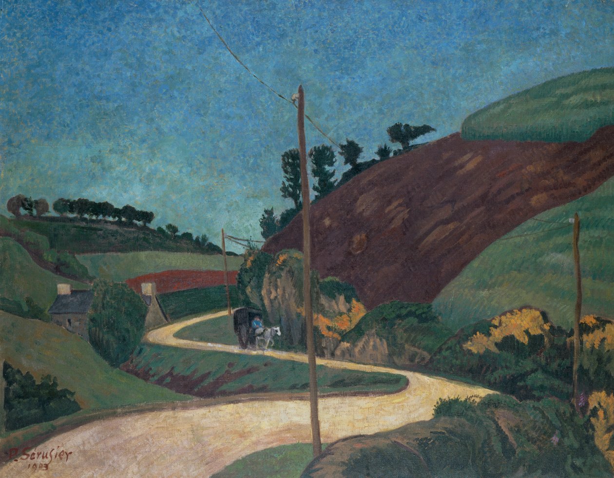 Stagecoach Road i landet med en vogn av Paul Sérusier