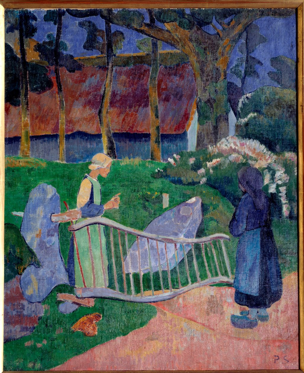 Blomstertønnen eller poulduen. Maleri av Paul Serusier (1863-1927) av Paul Sérusier