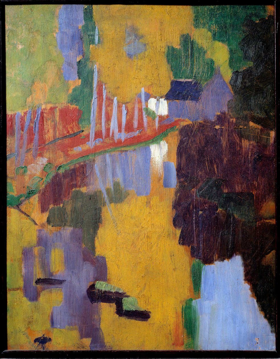 Talismanen, kjærlighetsskogen. Refleksjon av et tre i vann. Maleri av Paul Serusier (1863 - 1927) av Paul Sérusier