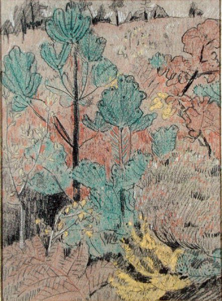 Undervekst (kull og pastell på papir) av Paul Sérusier