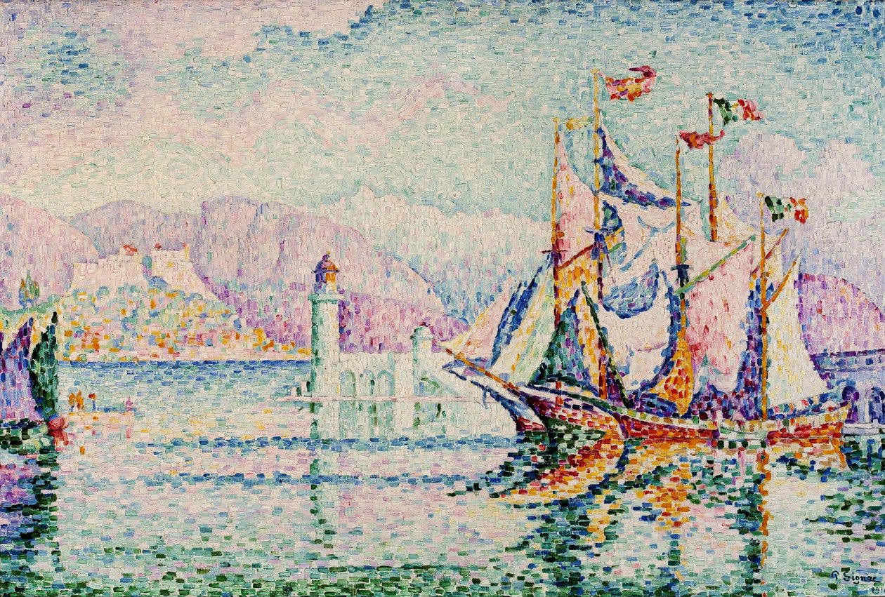 Antibes - Om morgenen. av Paul Signac