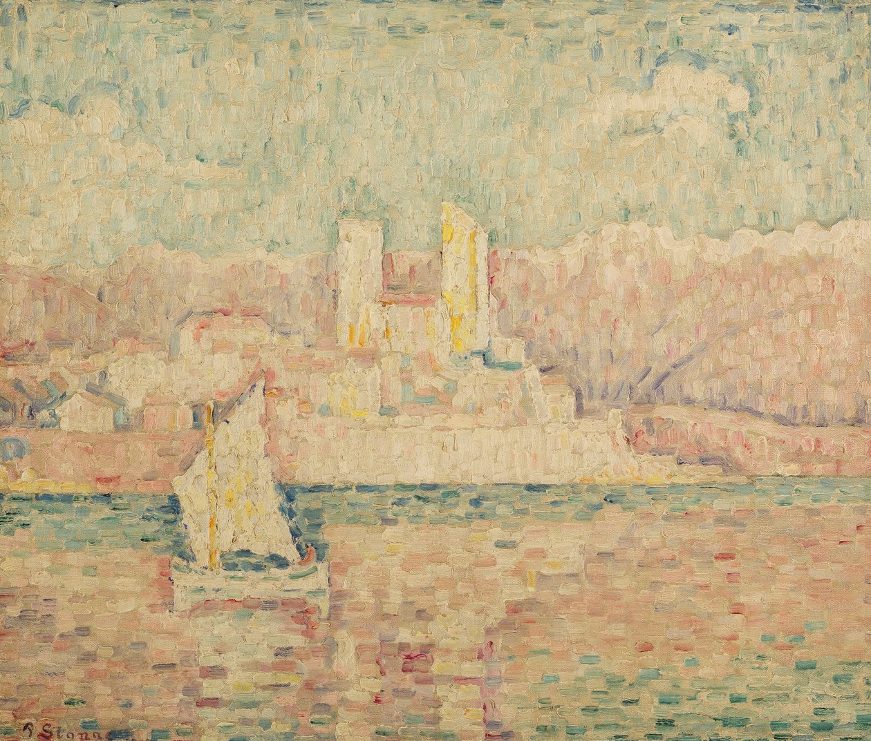 Antibes morgen, 1919 av Paul Signac