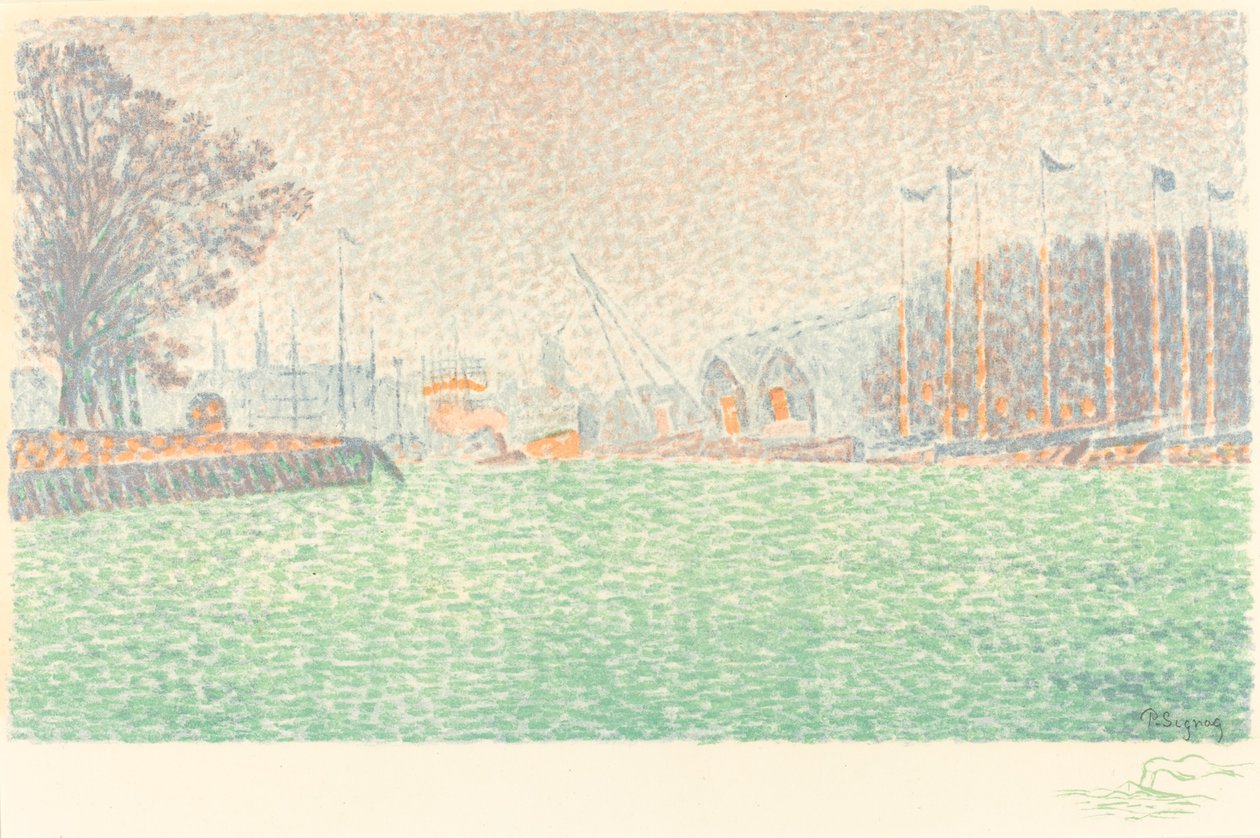 At Flushing (A Flessingue) av Paul Signac