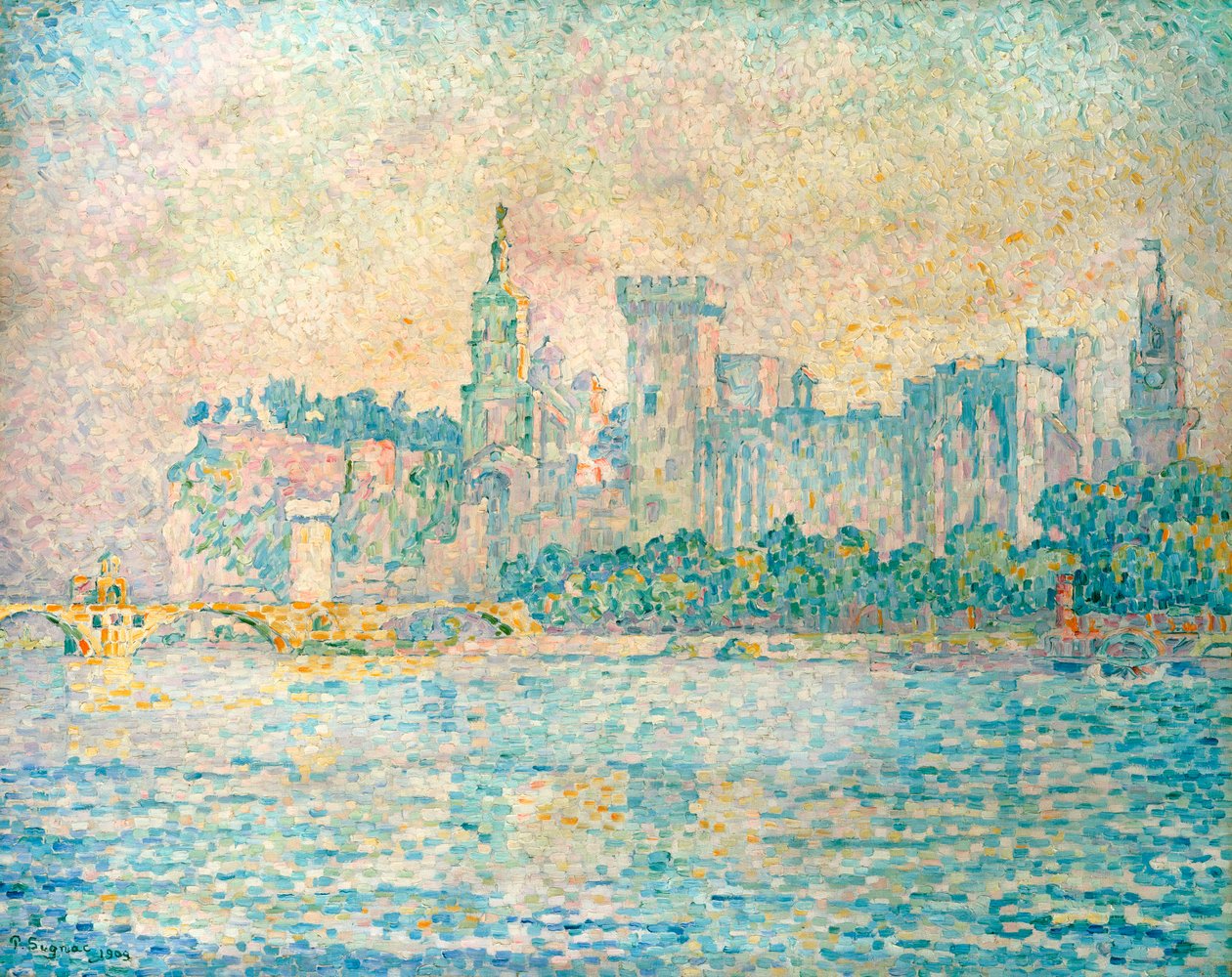 Avignon, morgen, 1909 av Paul Signac