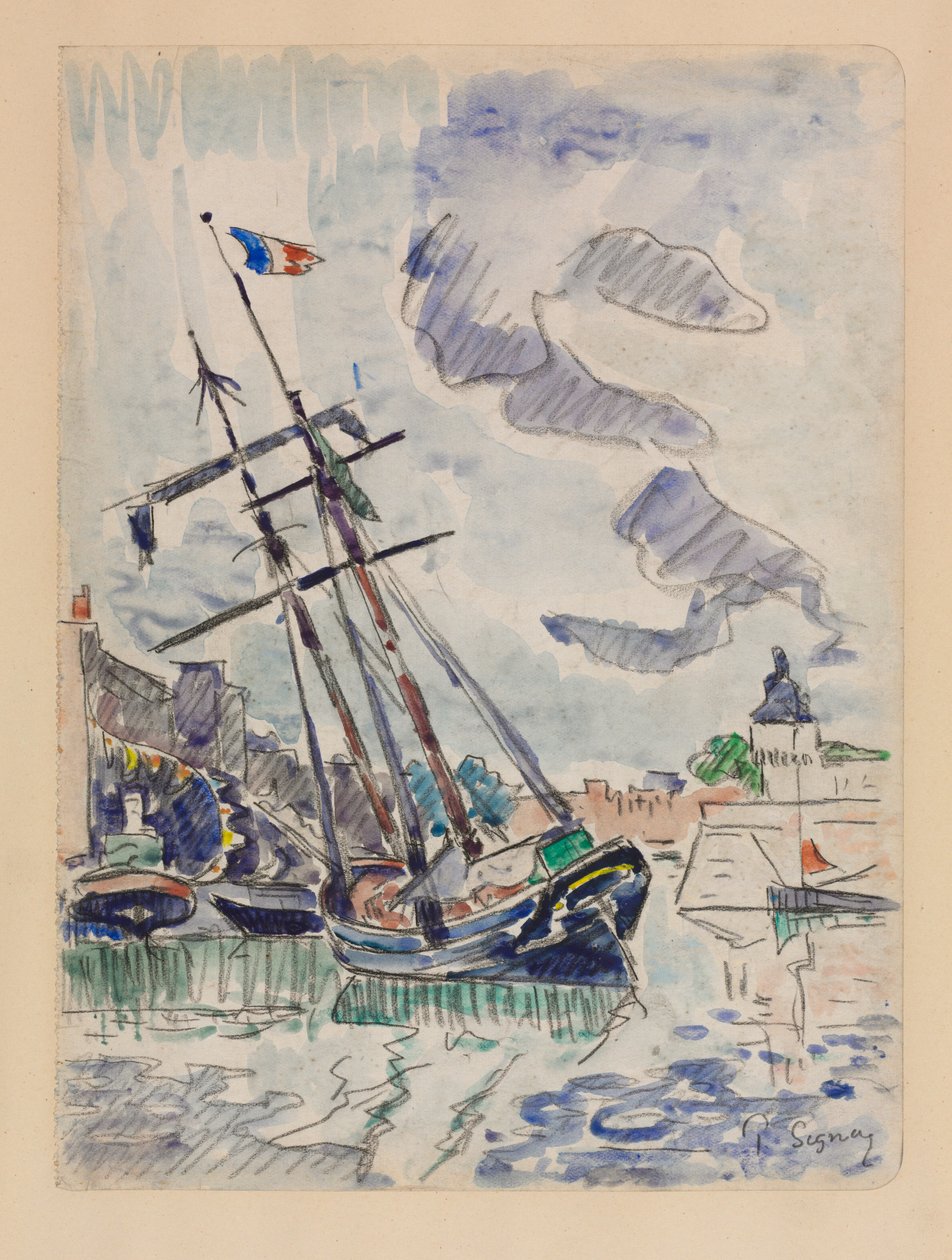 Båt i havn av Paul Signac