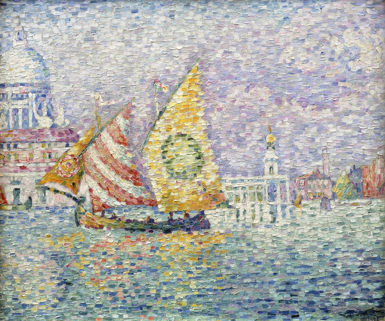 Bragozzo, Venezia, 1905 av Paul Signac