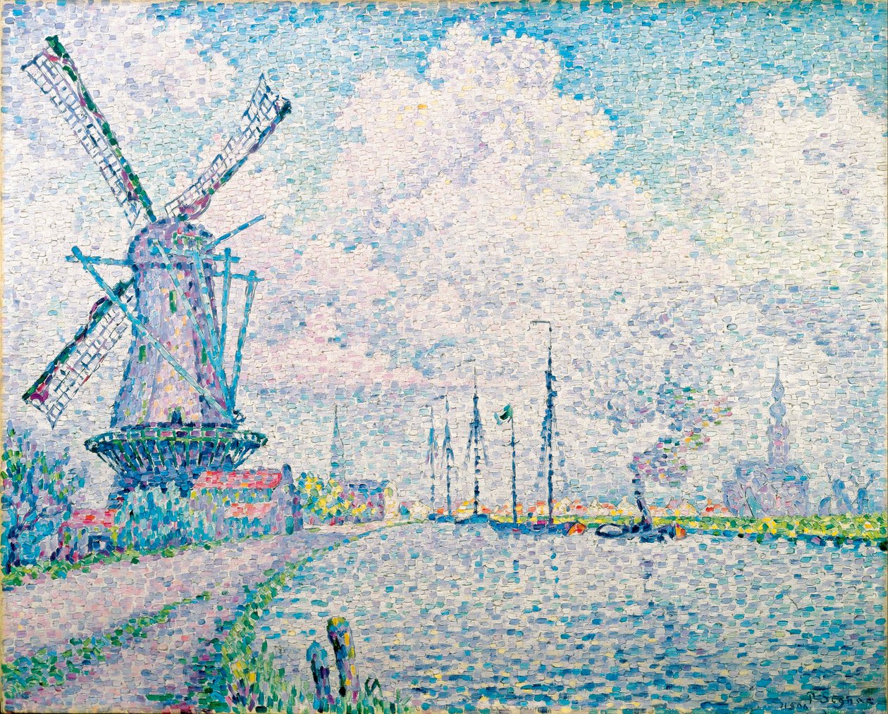 Kanalen i Overschie par Signac, Paul (1863-1935) av Paul Signac