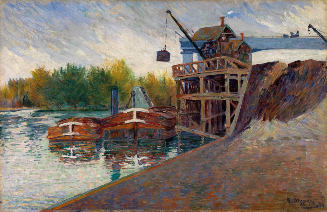 Kullkran, Clichy av Paul Signac