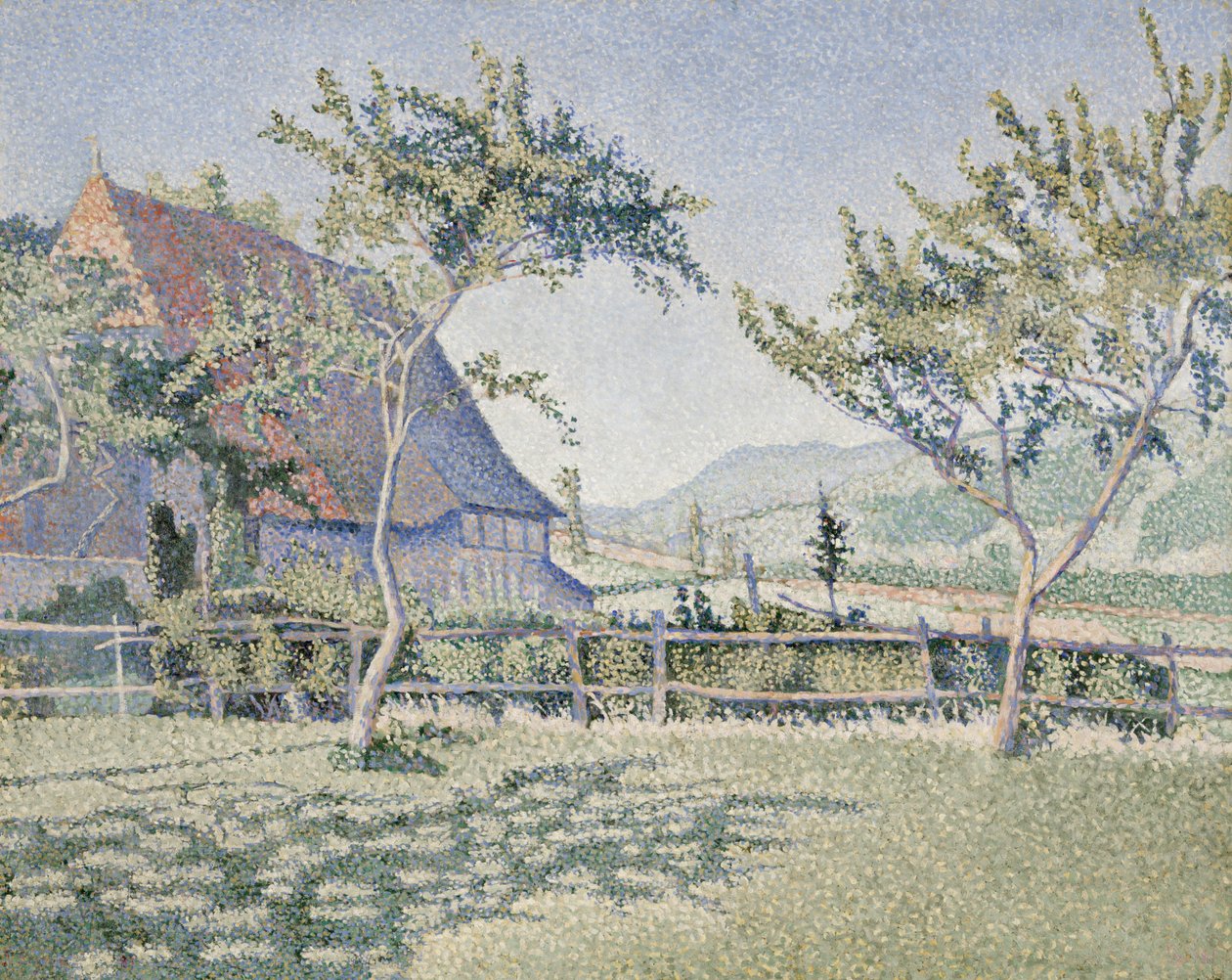 Comblat-le-Château, the Meadow, Opus 161, juni-juli 1887 (olje på lerret) av Paul Signac