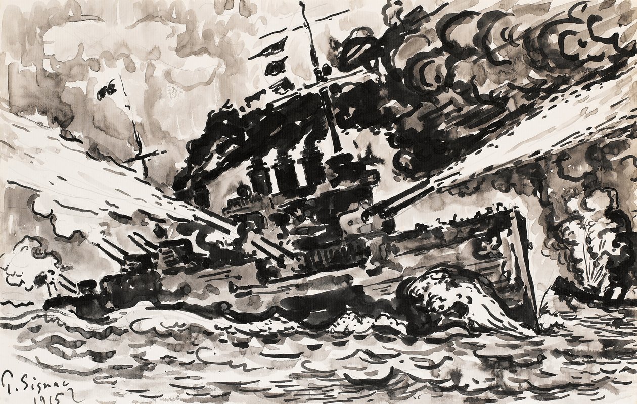 slagskip jagerfly av Paul Signac