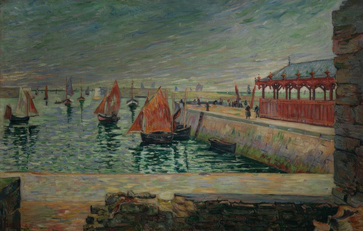 Fiskemarkedet, Port-en-Bessin av Paul Signac
