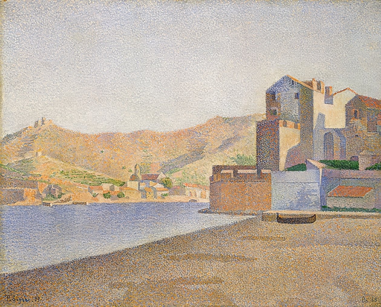 Der Stadtstrand, Collioure, Opus 165. / Collioure. Bystranden. Opus 165. 1887 av Paul Signac