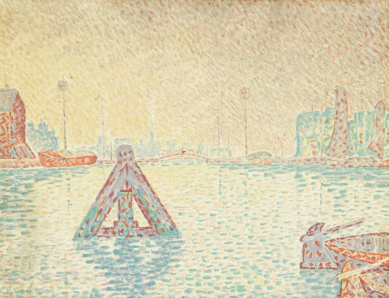 I Holland - La Balise av Paul Signac