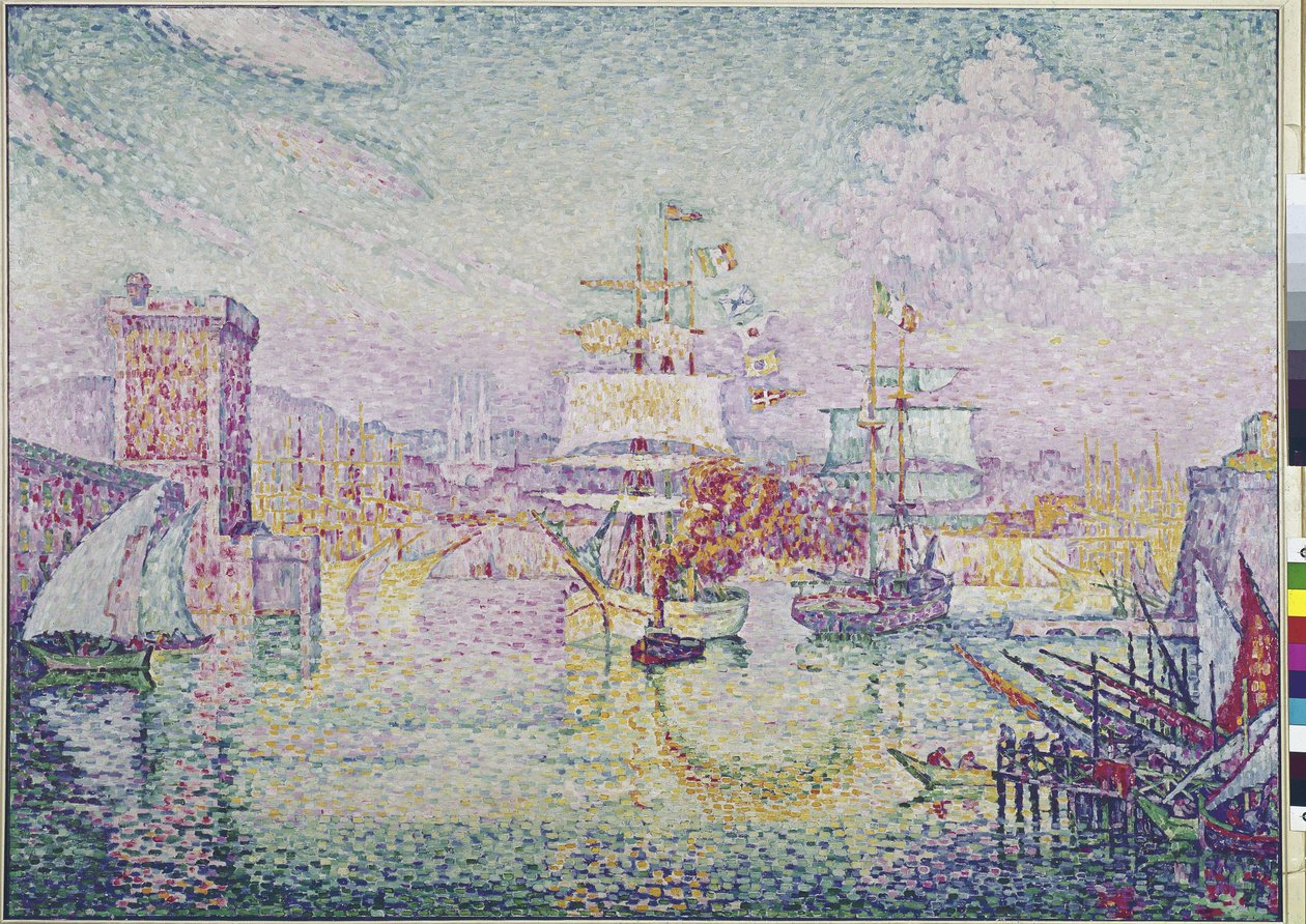 Inngang til havnen i Marseille (olje på lerret av Paul Signac