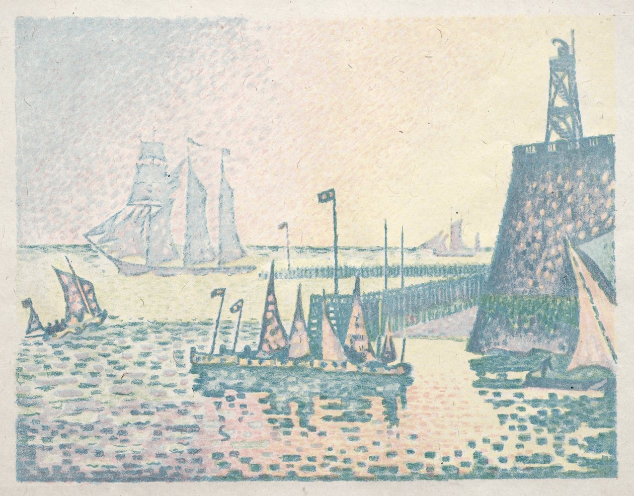 Kveld, Brygga på Vlissingen av Paul Signac