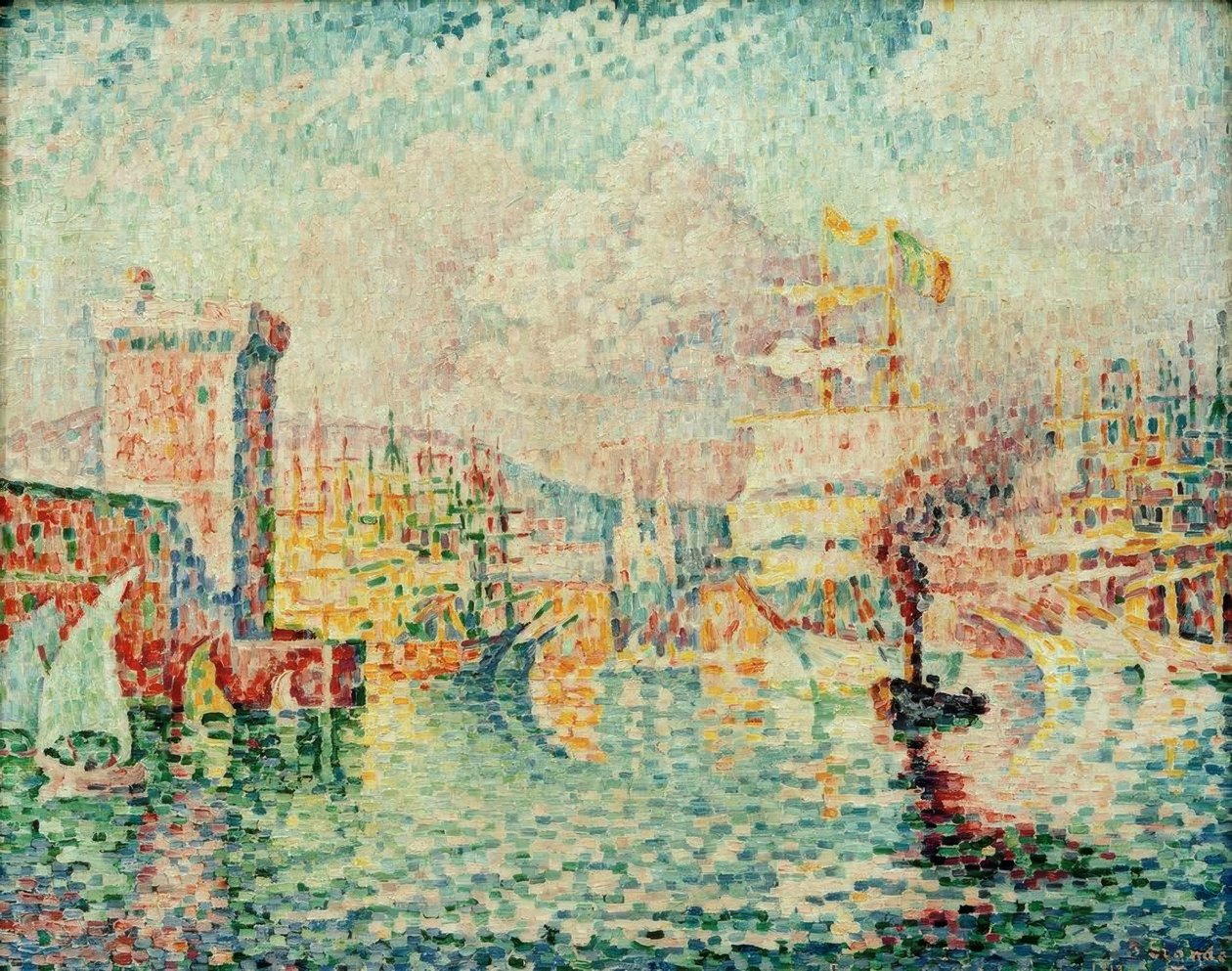 Havnen i Marseille av Paul Signac
