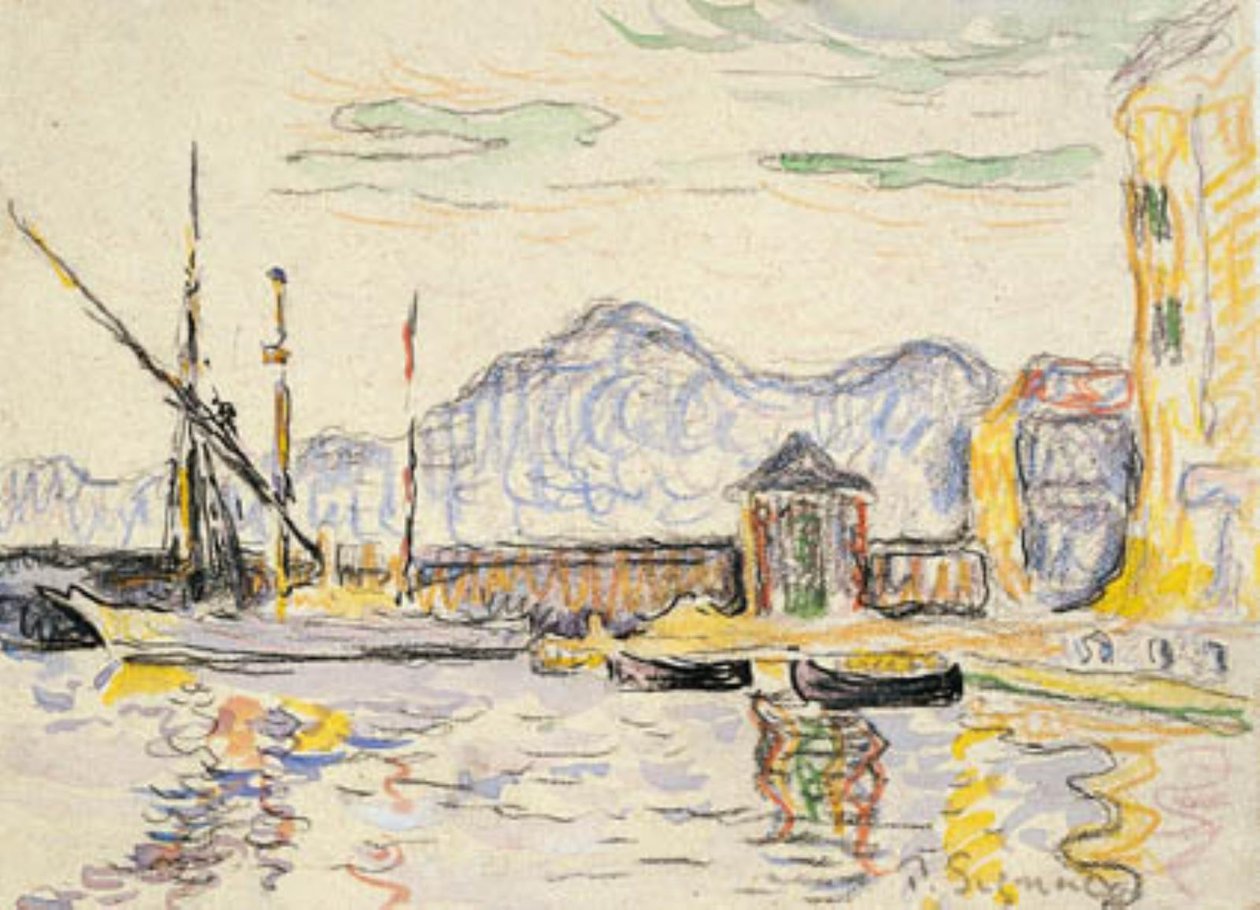 Havnen i Antibes av Paul Signac