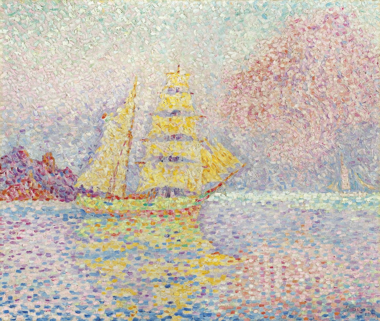 Italiensk brig ved Agay, 1901 av Paul Signac