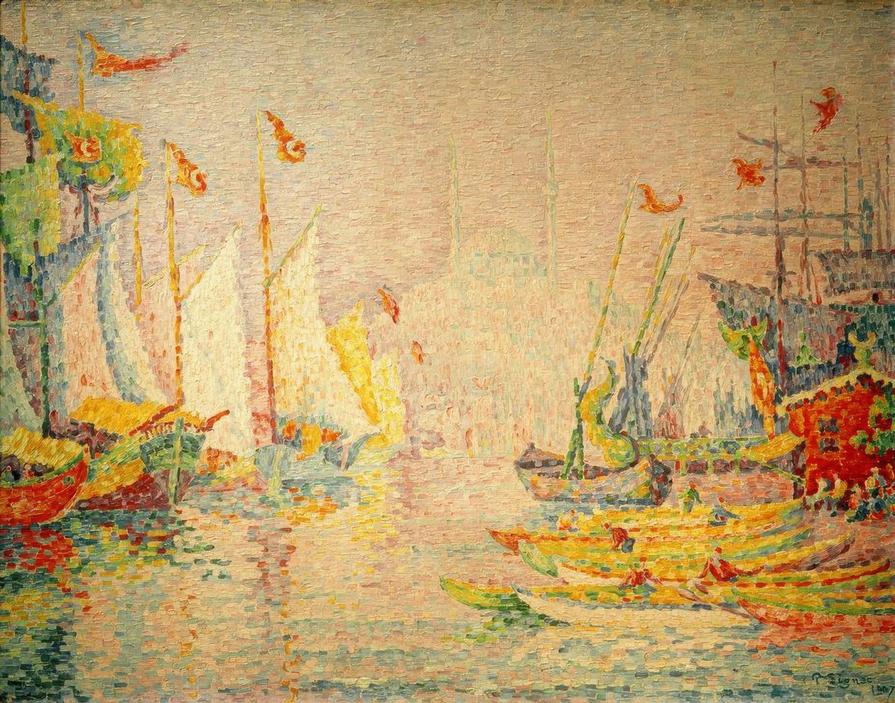 Konstantinopel, Det gylne horn / Maleri v. Paul Signac av Paul Signac