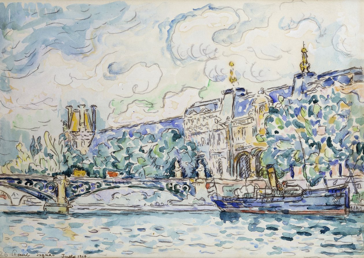 Louvre-palasset, 1910 av Paul Signac