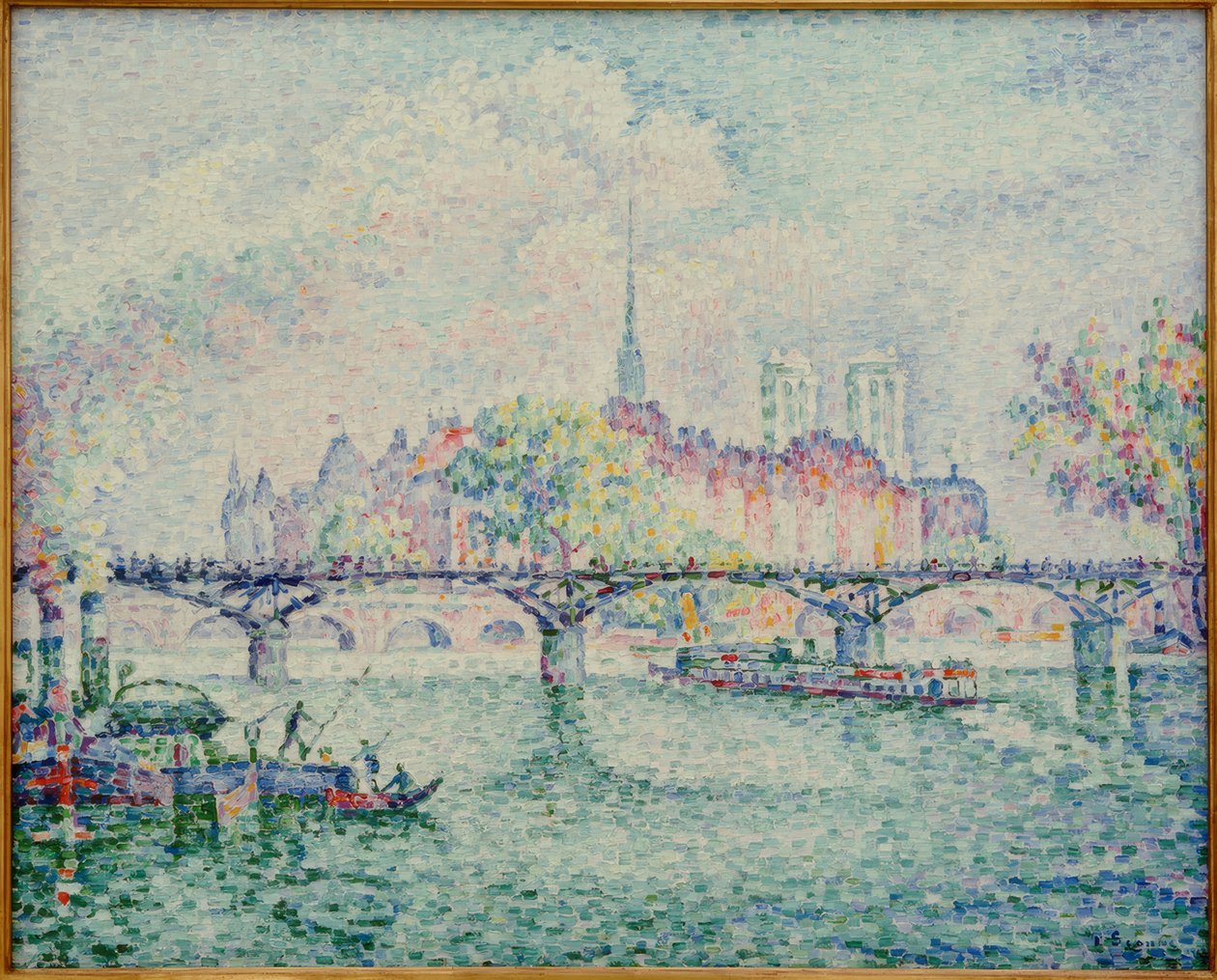 Pont des Arts (Der Pont des Arts) av Paul Signac