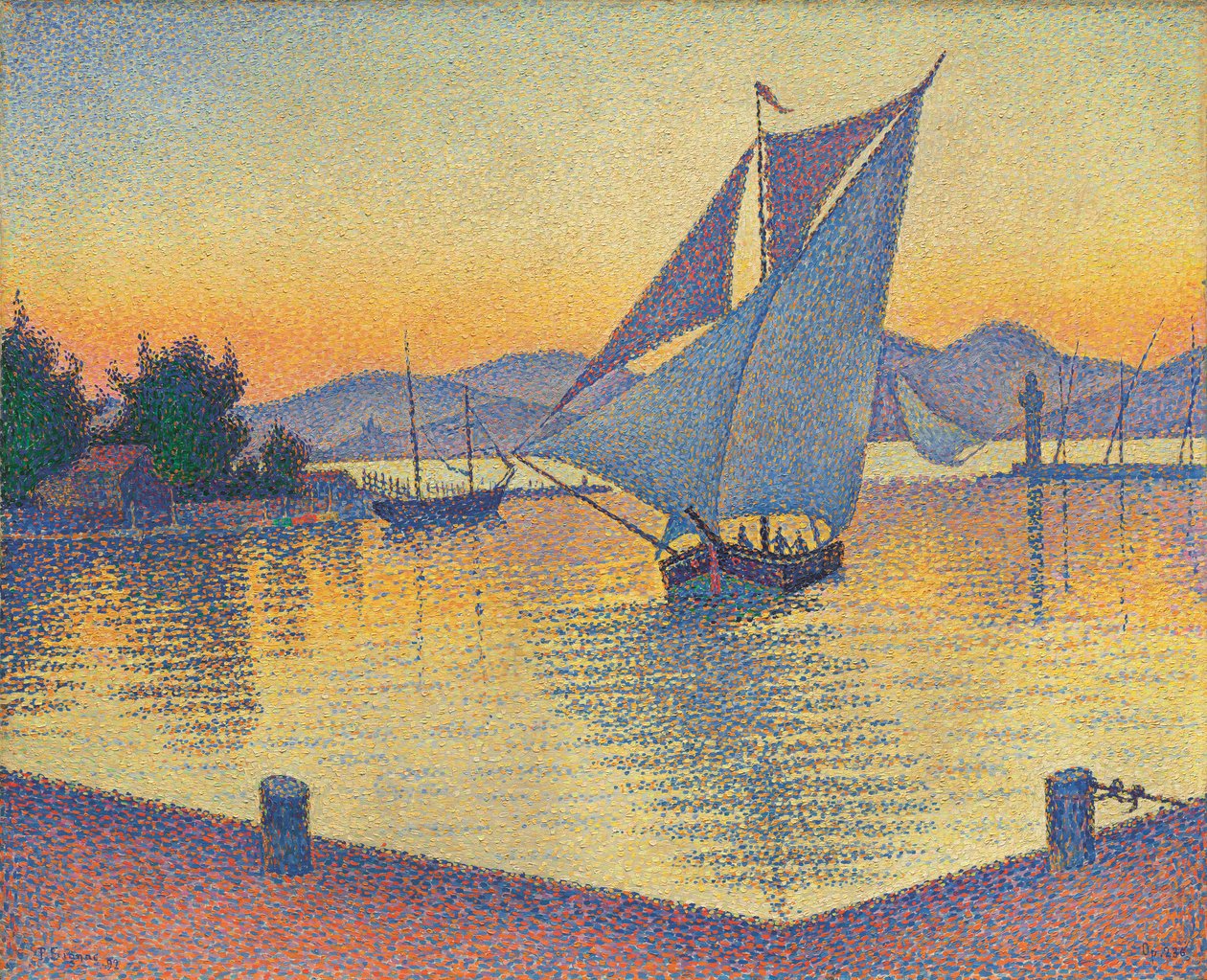 Havnen ved solnedgang, opus 236 av Paul Signac