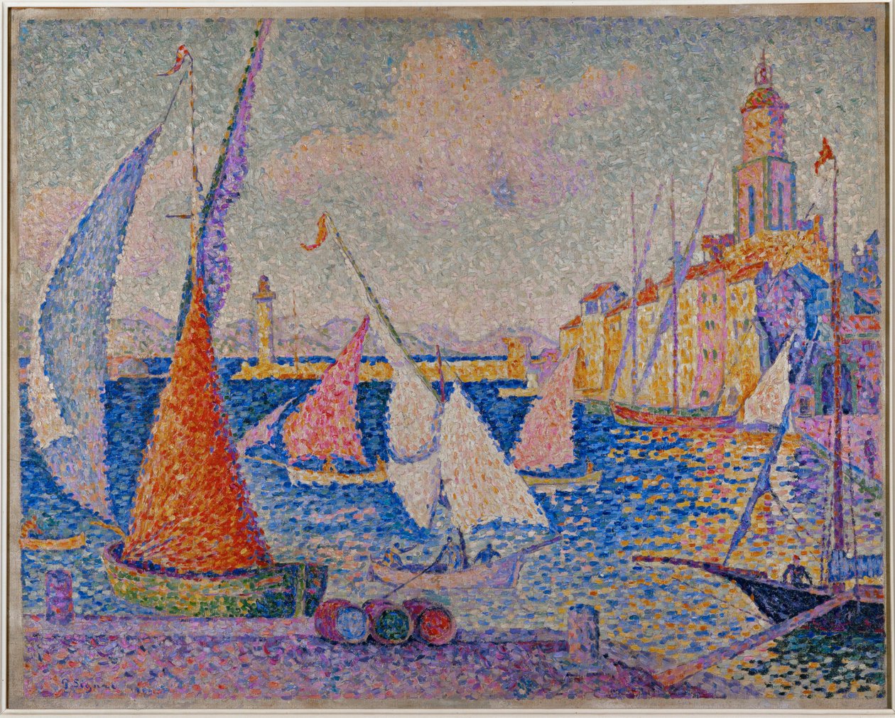 Kaien, St. Tropez (olje på lerret) av Paul Signac