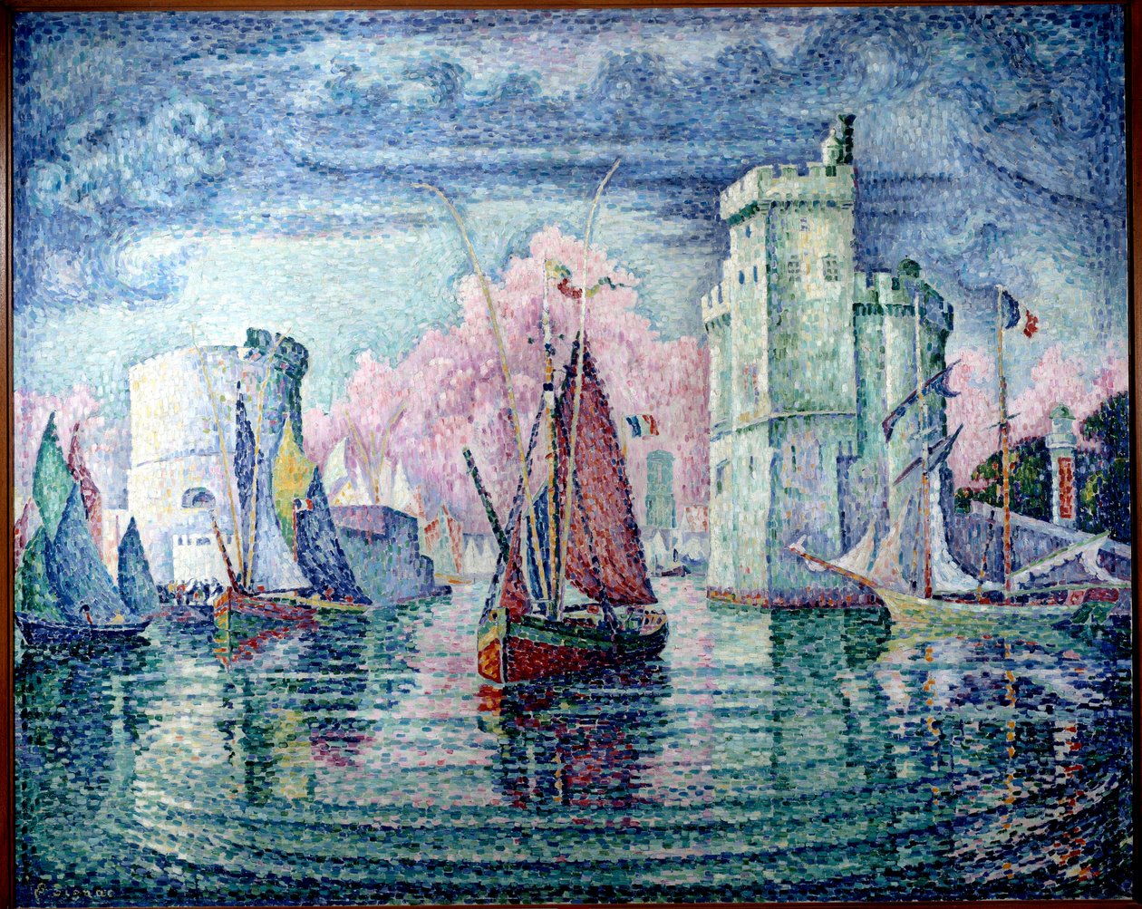 Port of La Rochelle Maleri av Paul Signac (1863-1935) 1921 Søn. 1,3x1,62 m Paris, Musée d