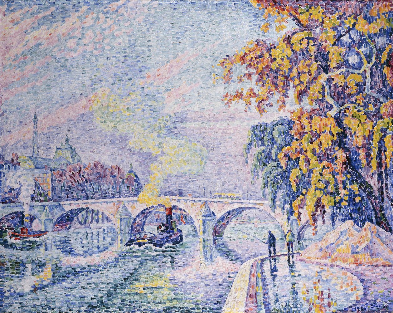 Kongebroen, høst; Pont Royal, høst, 1930 av Paul Signac