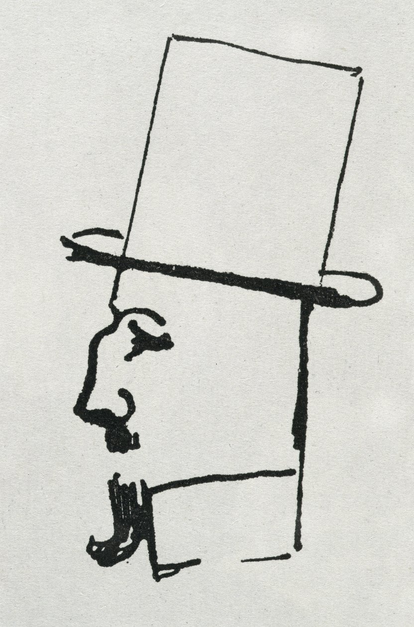 Portrett av Félix Fénéon (blekk på papir) av Paul Signac