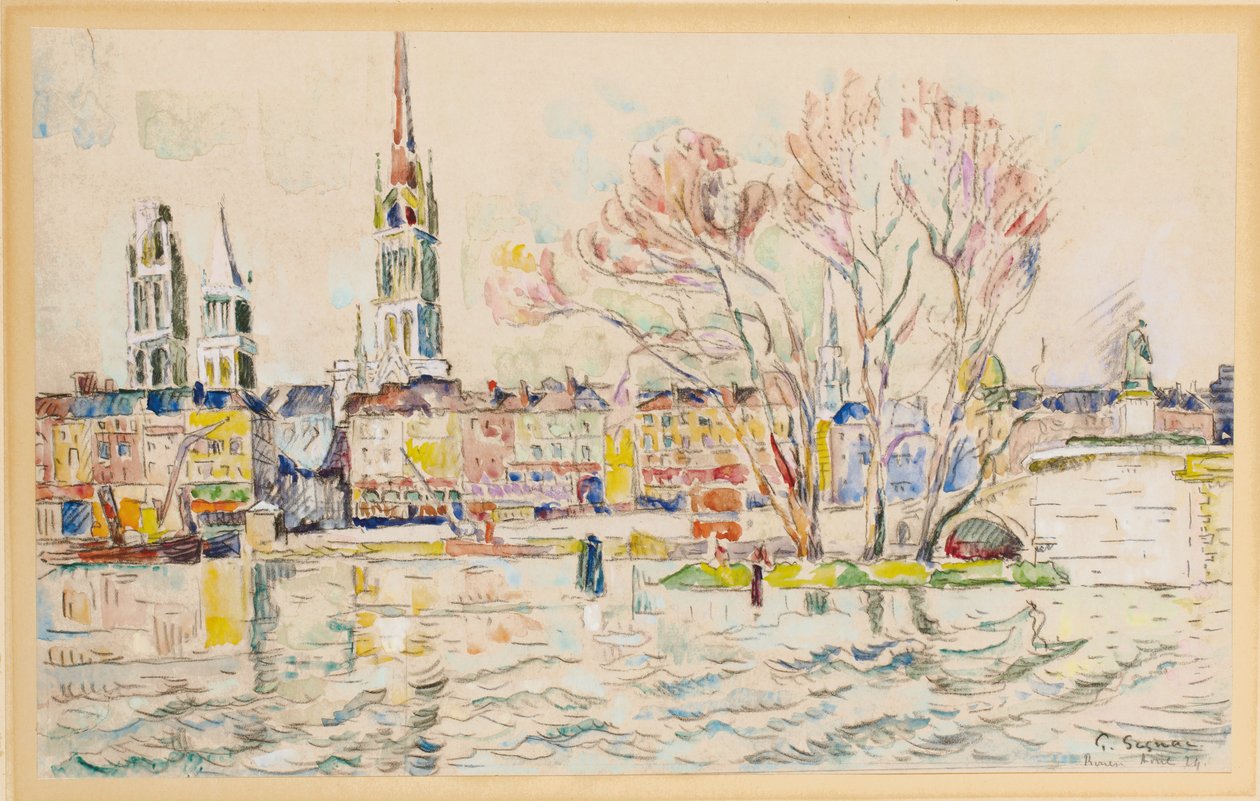 Rouen, 1924 av Paul Signac