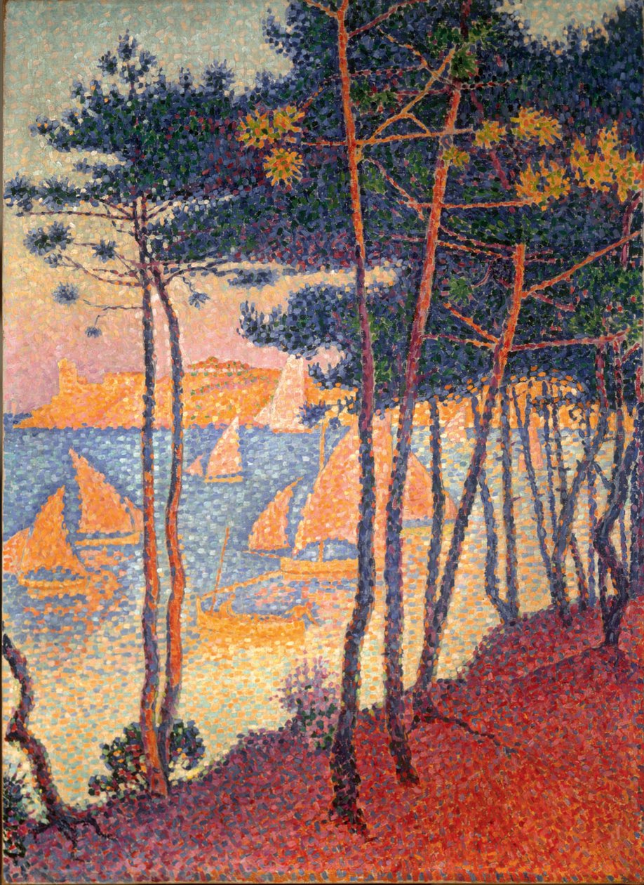 Seil og furu av Paul Signac