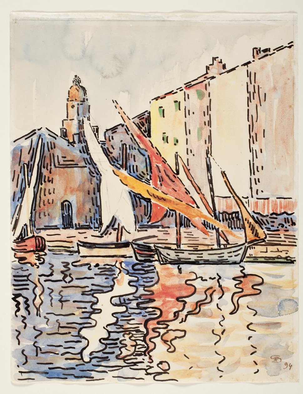 Saint-Tropez: kveldssol av Paul Signac