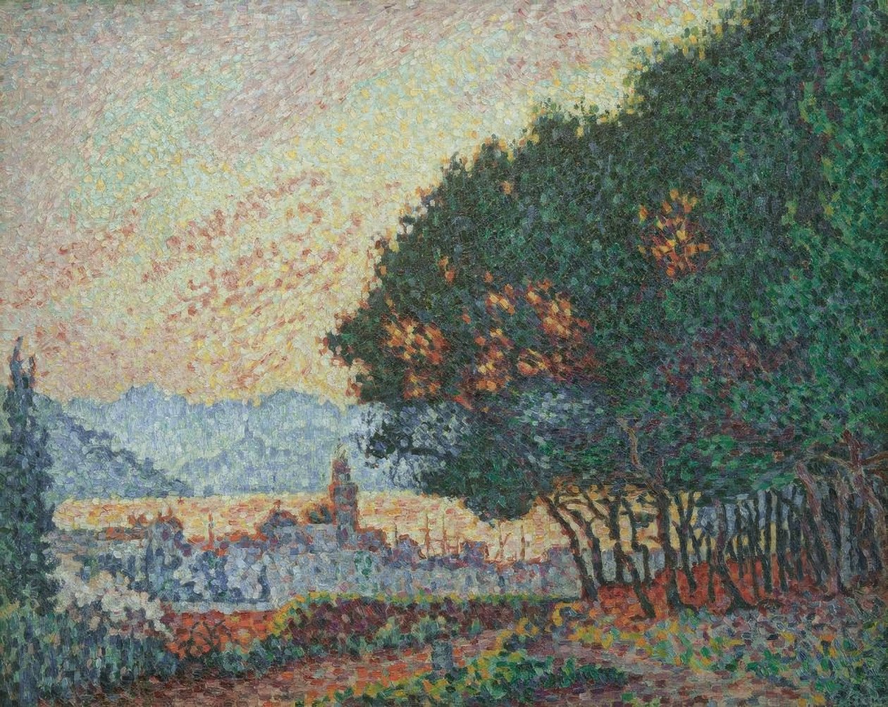 Saint-Tropez, byen og furutrærne av Paul Signac