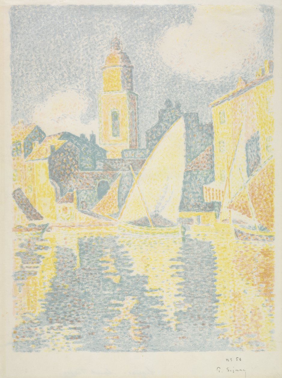 Saint-Tropez: Havnen, 1897-98 av Paul Signac