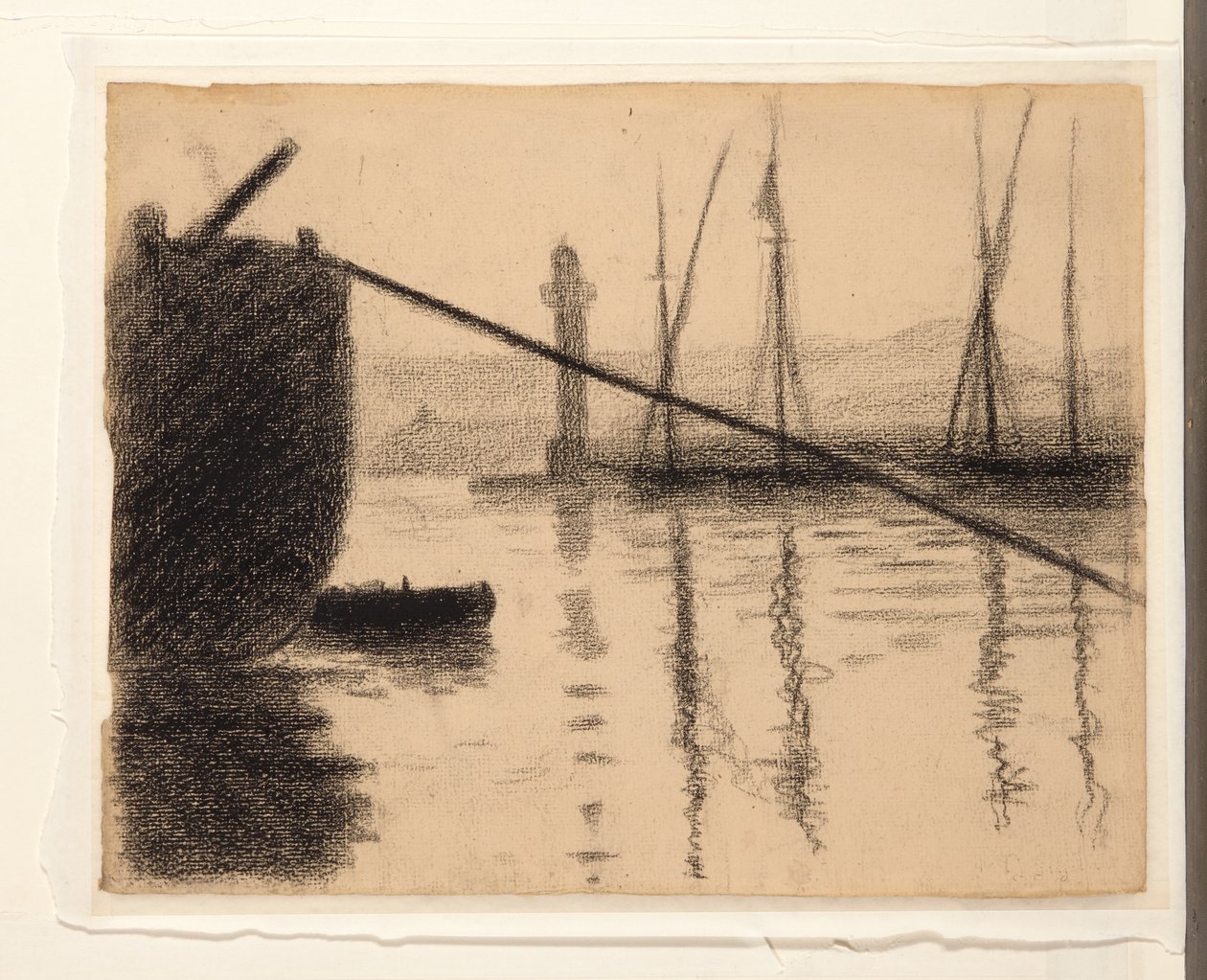 Saint-Tropez, brygga sett fra verftet, 1892 av Paul Signac