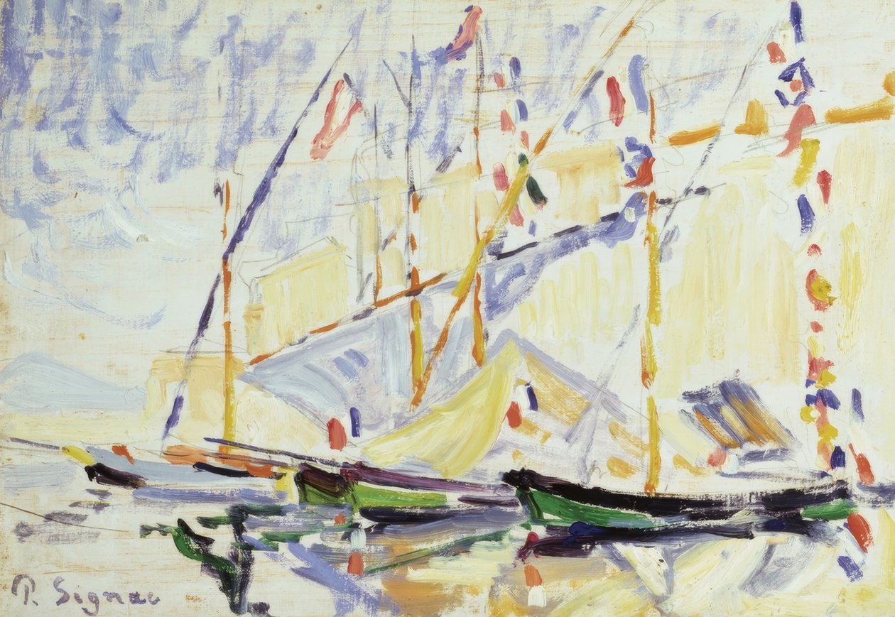 Saint Tropez. Kunstner: PAUL SIGNAC. Museum: GALERIA COURTAULD / LONDRES / G. BRETAÑA av Paul Signac