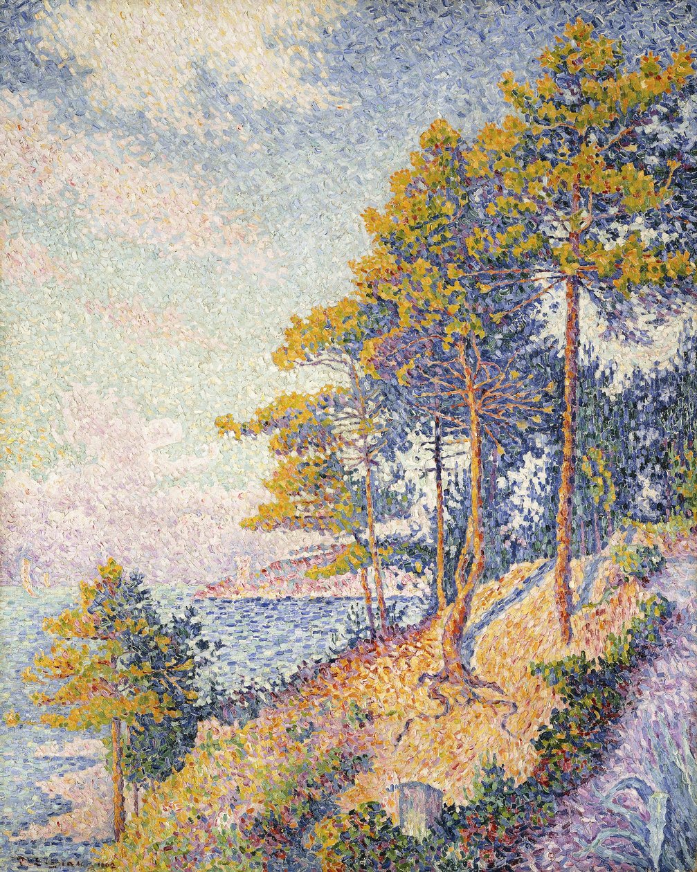 Saint Tropez, Kyststien, 1902 av Paul Signac