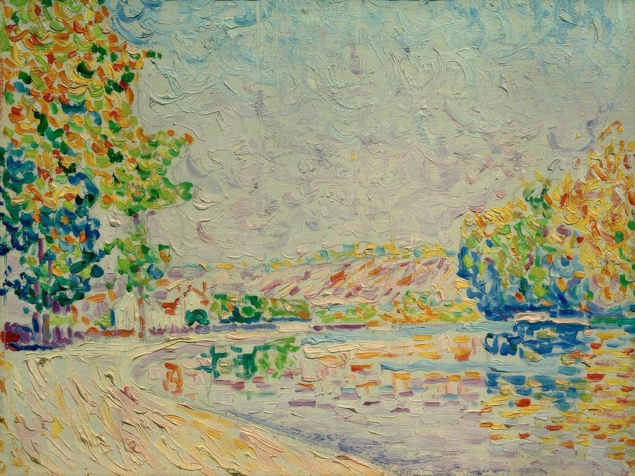Samois, studie nr. 8 av Paul Signac