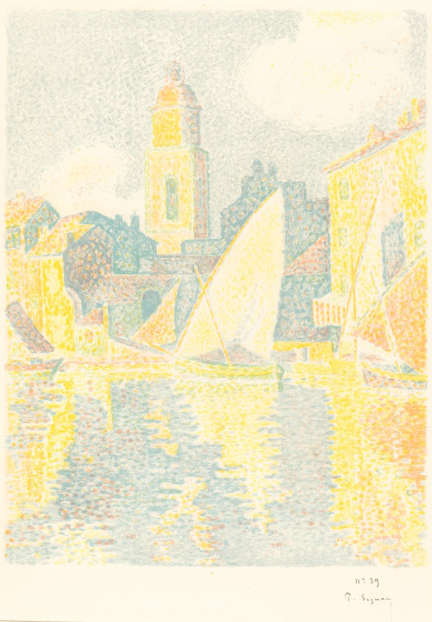 St. Tropez: The Port (Saint-Tropez: Le port) av Paul Signac
