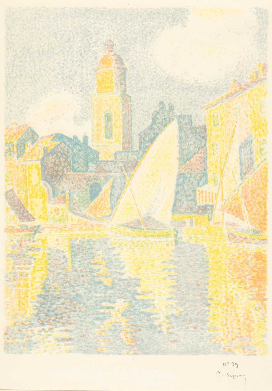 Saint-Tropez: Havnen av Paul Signac