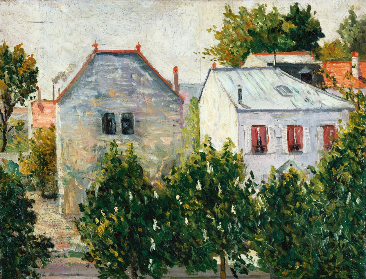 Forstadshage i Asnieres, 1883 av Paul Signac