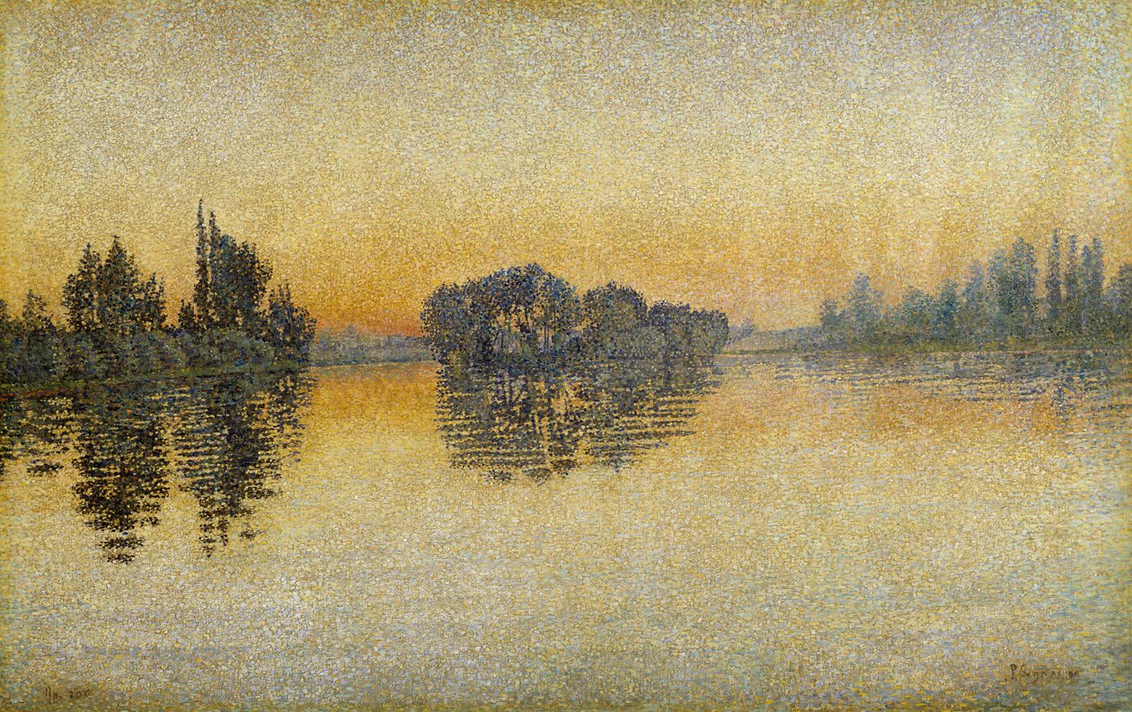 Solnedgang, Herblay av Paul Signac